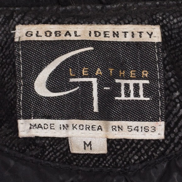 80s Black Leather Cropped Moto Jacket - Medium | Vintage Oversized Suede Coat - Picture 8 of 10